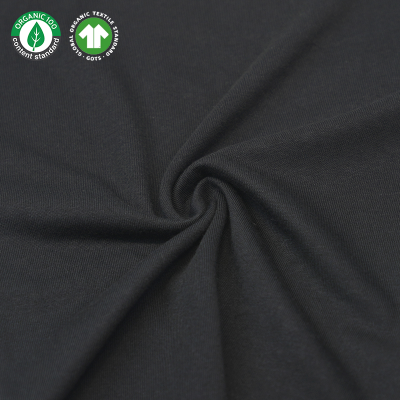 Bambusviskose/Bio -Baumwolltrikot -Stoff